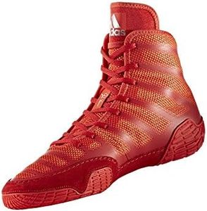 adidas Adizero Varner Men's Wrestling Shoes, Red/Silver/Red Size 6.5