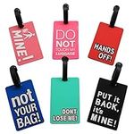 Mziart Funny Luggage Tags Set of 6 