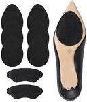 Ashworth's Shoe Sole Protector for Heels, Anti Slip Shoe Grips (3 Pair Black + 1 Pair Non Slip Pads)