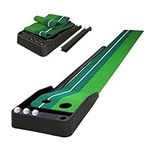 Nicheo Golf Putting Green Portable Putting Mat for Indoor and Outdoor Use with Auto Ball Return Function 8.2 ft x 11.8 inch Golf Practice Mat Aid for Home Office