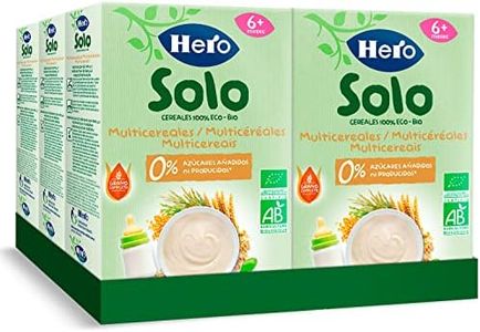 Hero Solo Bouillie Multicéréales Bio – Céréales Bio, Grain Complet, Sans Sucres Ajoutés et Sans Lait - pour Bébés Dès 6 Mois - Lot de 6 X 300 g