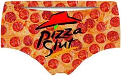 JINKAIJIA Women's Fashion Flirty Sexy Funny Naughty 3D Printed Cute Animal Underwears Briefs Gifts, Pizza , Large