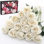 Cloudecor 15Pcs Artificial Roses Ve