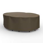 Budge P5A11BTNW3 NeverWet Hillside Patio Table/Chairs Cover, Small, Black and Tan Weave