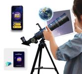 Audavibe Educational 90x Astronomical Telescope with APP | 1000+ Facts on Solar System, Spacesuits, Launchers, Celestial Bodies, etc | AstroReels, Skymap & AR Based Fun Learning