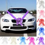 Time to Sparkle 1 Bow + 7M Ribbon Wedding Car Ribbon Decoration Kit Wrapping Large Bow (Purple)