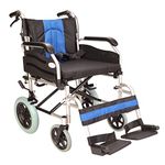 Lightweight Aluminium Folding Transit Wheelchair with 20-inch Extra Wide seat ECTR02-20