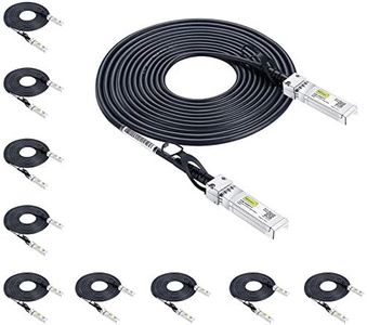 10Gtek SFP+ DAC Twinax Cable - 10GBASE-CU Passive Direct Attach Copper SFP Cable for Cisco SFP-H10GB-CU7M, Ubiquiti UniFi UC-DAC-SFP+, Meraki, Fortinet, D-Link, 26AWG, 7-Meter(23ft), 10-Pack