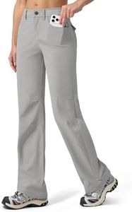 Willit Women's Hiking Pants Quick Dry UPF 50+ Stretch Travel Work Pants with Pockets Lightweight Water-Resistant 31" Light Gray 0