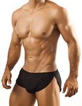 JEEING GEAR Mens Boxer Briefs with Large Split Sides No inner lining, Black, Large