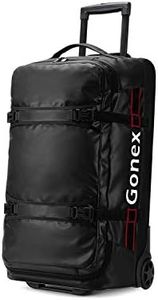 Gonex Rolling Duffle Bag with Wheels 70L 65cm Water Repellent Wheeled Travel Duffel Luggage with Rollers 25 inch, Black