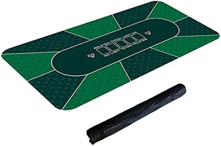 Texas Hold'em Poker Mat | Portable Poker Table Top, Red and Green, 120x60cm/180x90cm, Water Repellent, Noise Reduction, and Carry Bag for Games Everywhere