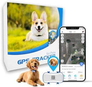 wanwanytech GPS Tracker for Dogs Cats, Pet GPS Location Tracker with Geo-Fence and Lighting Flash&Audible Alarm，Anti Lost No Distance Limited Dog GPS Collar Fit Most Pet Collars, Subscription Needed