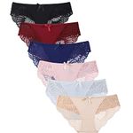 Levao Women Lace Underwear Sexy Hi Cut Hipster Panties Seamless Bikini Multipack S-XL