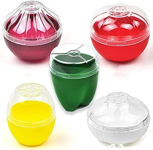 OUKEYI 5Pieces Fruit and Vegetable Storage Containers Reusable Refrigerator Box Storage Bowls Saver Holder Keeper for Green pepper, onion, Tomato, Lemon, and garlic ，Refrigerator Vegetable Crisper