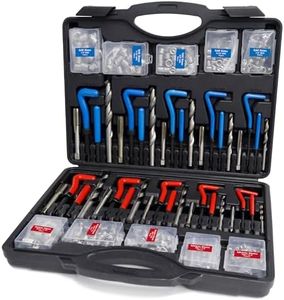 CENFORGE 320PC Helicoil Thread Repair Kit - SAE (1/4"-1/2") & Metric (M5-M12) | Includes HSS Drill Bits, Taps, 304SS Inserts & Break-Off Tools | Professional Thread Restorer for Automotive & Machinery