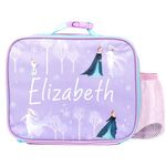 Disney Frozen Personalised Children’s Lunch Bag - Elsa & Anna Insulated Nursery Lunch Bag for Girls - School Lunch Bag for Girls - Purple