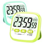 Antonki Timer, 2-Pack Classroom Timer for Kids, Timer for Teacher, Kitchen Timers, Digital Timer for Cooking, Egg Timer, Magnetic Countdown Minuteur for Exercise, Study, Oven - Battery Included