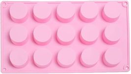 RKPM HOMES Mini Round Shape Chocolate Mould Tray I 3D Fondant Cylinder Column Silicone Candy Mold I for Handmade DIY Jelly, Cakes Dessert, Pastry, Muffin Cookies, Cupcake, Decoration Tools – 15 Cavity