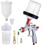 DAXINYANG R500 LVLP Spray Gun with 600 ml Mixing Cup&Adapter, YT-160 Paint Gun Automotive,1.3 mm Car Paint Gun Sprayer,Paint Gun for House Painting, Car, Furniture, Varnish & Top Coat