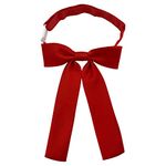 SYAYA Women Western Bow Tie, Ladies Colonel Bowtie for Lady Uniform, Lolita or Cosplay T-shirt Accessory for Graduation WBT-8, Red, One Size