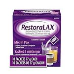 RestoraLAX Powder Laxative, Effective Relief, No Taste, No Grit, No Gas, No Bloating, No Cramps, No Sudden Urge, Convenient 10 Single Dose Sachets