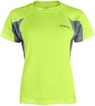 Proviz Classic Womens Sports T-Shirt, Short Sleeve Reflective Breathable Activewear Top for Running/Cycling, Yellow, UK 8