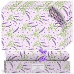 Lavender Scented Drawer Liners, Scent Paper Liners for Drawers, Fragrant Drawer Liners for Drawers Closets Wardrobe Dresser Shelf, 6 Sheets