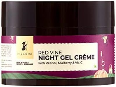 PILGRIM French Red Vine Anti Aging Night Cream for women with Retinol, Mulberry & Vitamin C For Glowing Skin & Skin Repair| Retinol Night cream for oily, dry & sensitive skin|Anti aging cream|50g