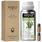 HIQILI Lemongrass Essential Oil, 100% Pure Natural Undiluted Premium Oils - 16 Fl. Oz