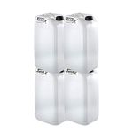 Ecostacker 25L White Plastic Stack-able Jerry Can Water Carrier (4 Pack)