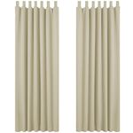 Deconovo Blackout Curtains Thermal Insulated Room Darkening Curtains Energy Saving Super Soft Tab Top Curtains for Bedroom 55 x 102 Inch Dark Beige 2 Panels