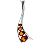 Lovely 925 Sterling Silver & Baltic Amber Designer Pendant GL219