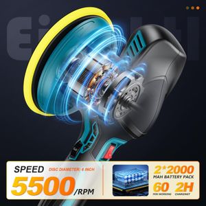 Cordless 6-Inch Car Polisher – Rechargeable Buffer for Auto Detailing