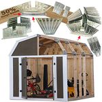 50% Structurally Stronger Truss Design Easy Shed Kit Builds 6'–14’ Widths Any Length - Bonus Miter Template, Storage Barn Shed Garage Playhouse Easy Framing Kit - 2x4 Basic Barn Roof DIY EZ Framer Kit