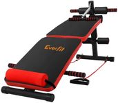 Everfit Weight Bench Incline Gym Sit up FID Benches Press Weights Exercise Fitness Equipment Home Workout Fits for Multi Station Smith Machine, With 100kg Capacity and 7 Adjustable Height