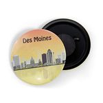 dhcrafts Fridge Magnet Multicolour Places Des Moines Capital of U.s. State of Iowa Glossy Finish Design Pack of 1