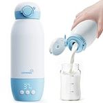 Portable Bottle Warmer for Travel GROWNSY Fast Baby Bottle Warmer on The go Cordless Baby Milk Warmer for Breastmilk/Formula with 10000mAh Battery 600mL Capacity Precise Temperature Control