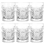 Libbey - Hobstar whisky glass, water glass, juice glass, set of 6, crystal glass, 350 ml