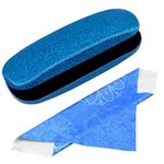 Hard Shell Shiny Glasses Cases Eyeglasses Sunglasses Case with Matching Cleaning Cloth