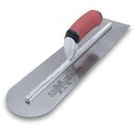 MARSHALLTOWN The Premier Line MXS66RED 16-Inch by 4-Inch Rounded End Finishing Trowel with Curved DuraSoftHandle