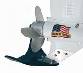 Hydro-Shield R-35 Hydrofoil Boat Stabilizer for 8-100 HP Motors - Skeg-Mounted Thermoplastic Shield with Stainless Steel Mounting Brackets - Standard Size Fin for Boats Under 18 Feet