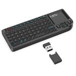 Miritz 2.4G Wireless Touchpad Keyboard and Mouse Mini Remote Control with Laser Pointer,for Windows/Android/Google/Smart TV/HTPC/IPTV/Mac OS/Linux Black