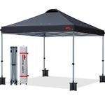 MASTERCANOPY Durable Ez Pop-up Gazebo Tent with Roller Bag (3x3M,Black)