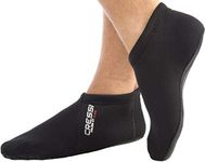 Cressi unisex adult L/XL-9/11-ST Diving Socks, Black/Black, Large-X-Large