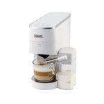 Ideal Brew Bella espresso Capsule Coffee Powder, coffee maker, coffee machine for honey, 20 bars with frothing milk, Coffee Machine Espresso, cappuccino, latte Cafe Like Coffee at Home White