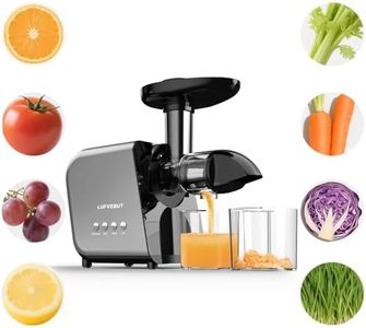 Celery Juicer Machine with Reverse Function, Cold Press Juicer for Soft & Hard Vegetables Fruits Carrot Ginger, Slow Masticating Juicer 250W High Power & High Juice Yield, Easy to Clean, BPA-Free
