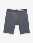 Tommy John Men’s Underwear, Supima Cool Cotton Boxer Briefs with Contour Pouch and Longer 8" Inseam, Comfortable, Breathable Fabric Underwear for Men, Mesh Quick Dry, Iron Grey, Large