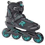 Roces Women's Icon Inline Skates, Black/Aqua, 39