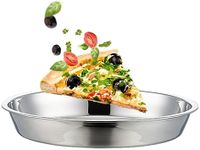 Deep Dish Pizza Pan,Stainless Steel Pizza Tray Oven Pan,Pie Pan Grill Pan Baking Pan10-12-14Inch (14x1.8inch)